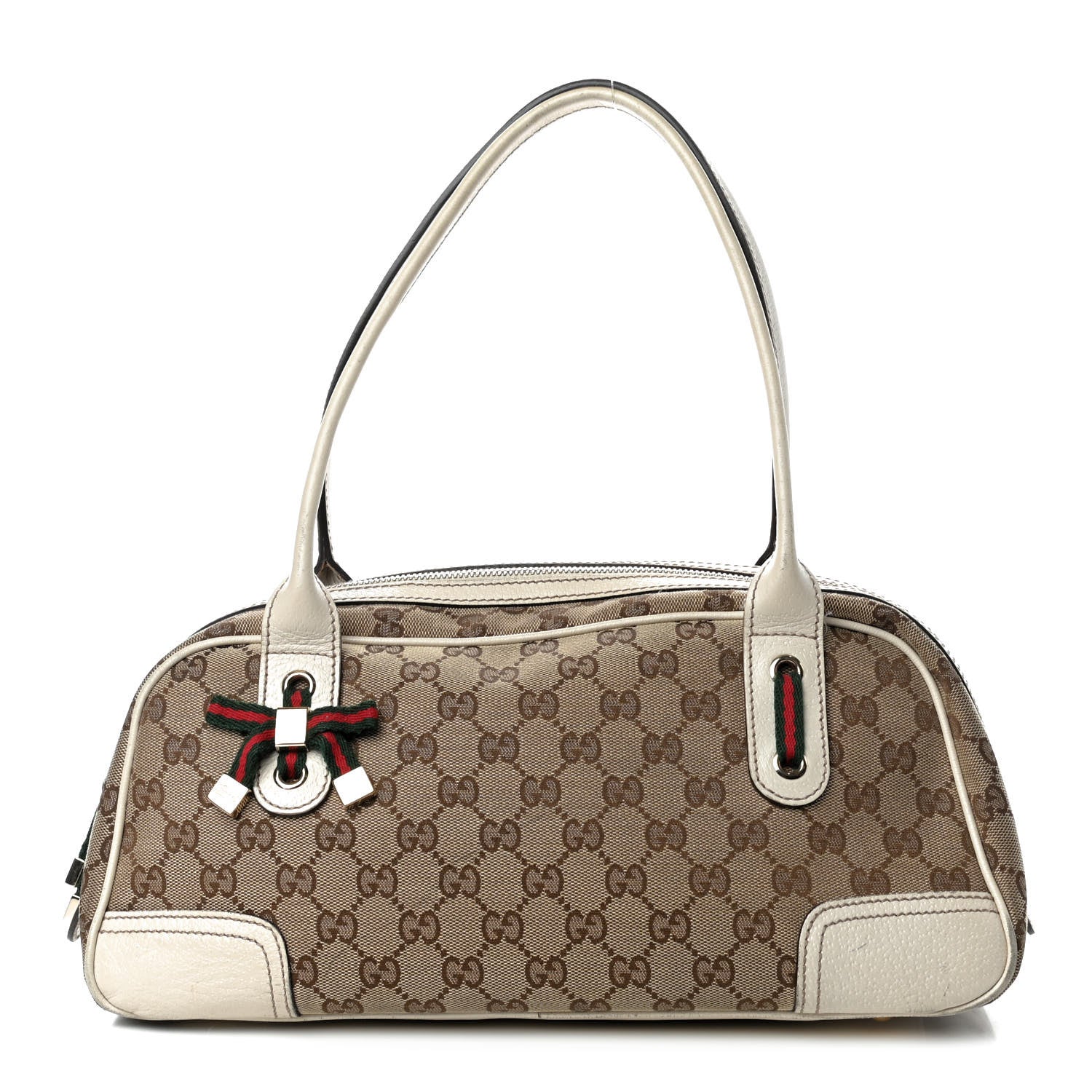 Gucci Monogram Small Princy Satchel Off White 1 of 10