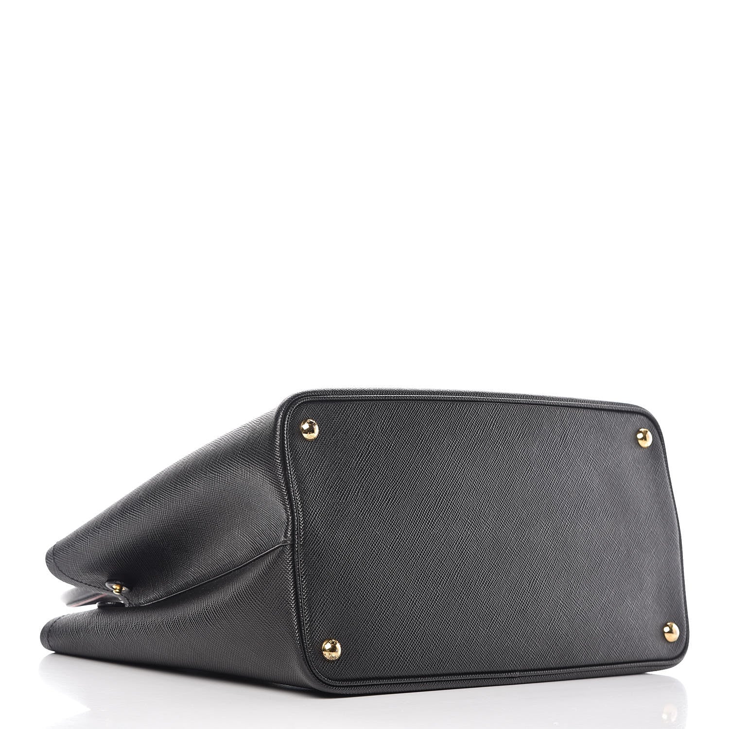 Prada Saffiano Cuir Large Double Bag Black Fuoco 4 of 20