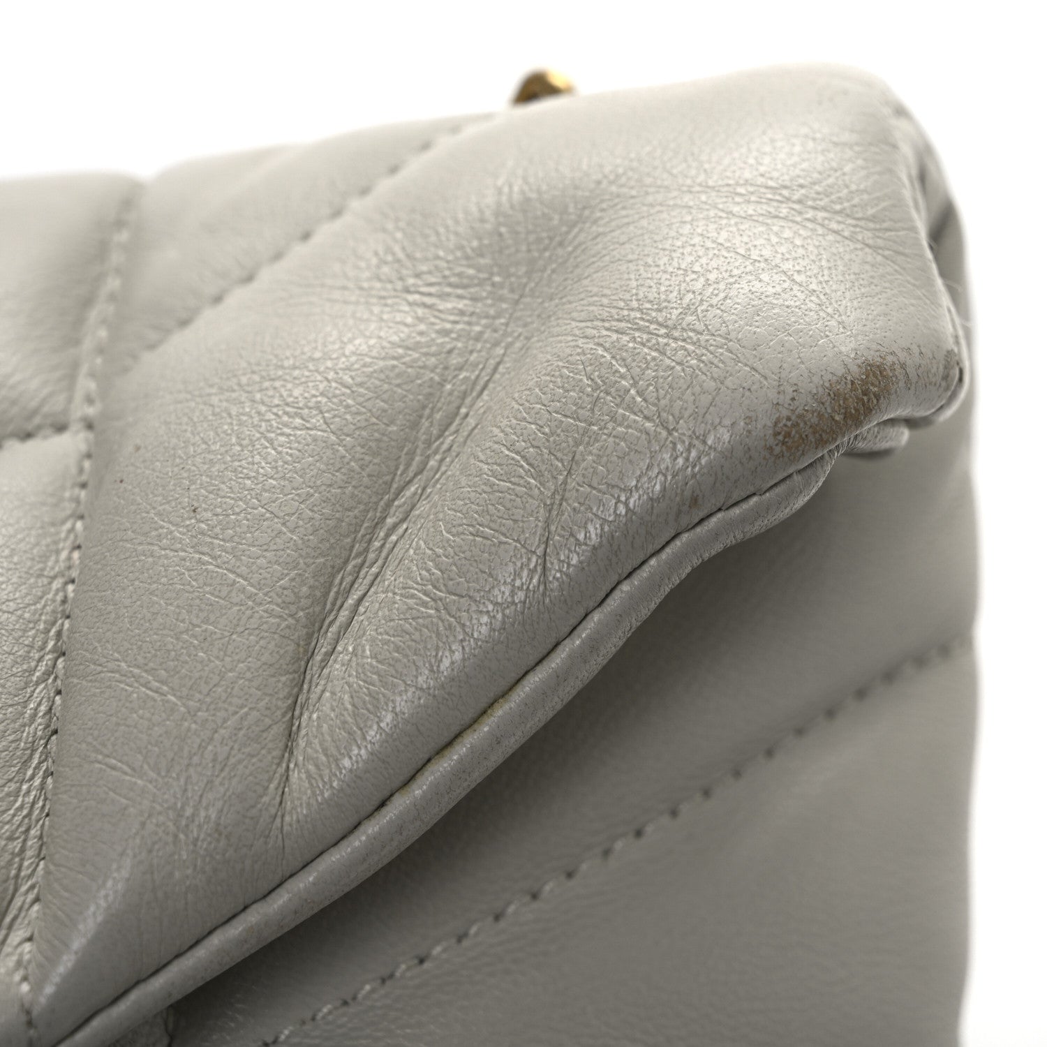 Saint Laurent Lambskin Quilted Toy Loulou Puffer Monogram Chain Satchel Crema Soft 11 of 17