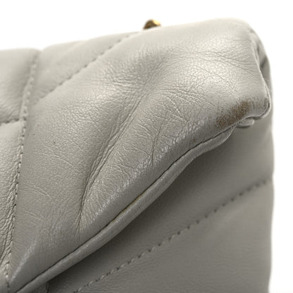 Saint Laurent Lambskin Quilted Toy Loulou Puffer Monogram Chain Satchel Crema Soft 11 of 17