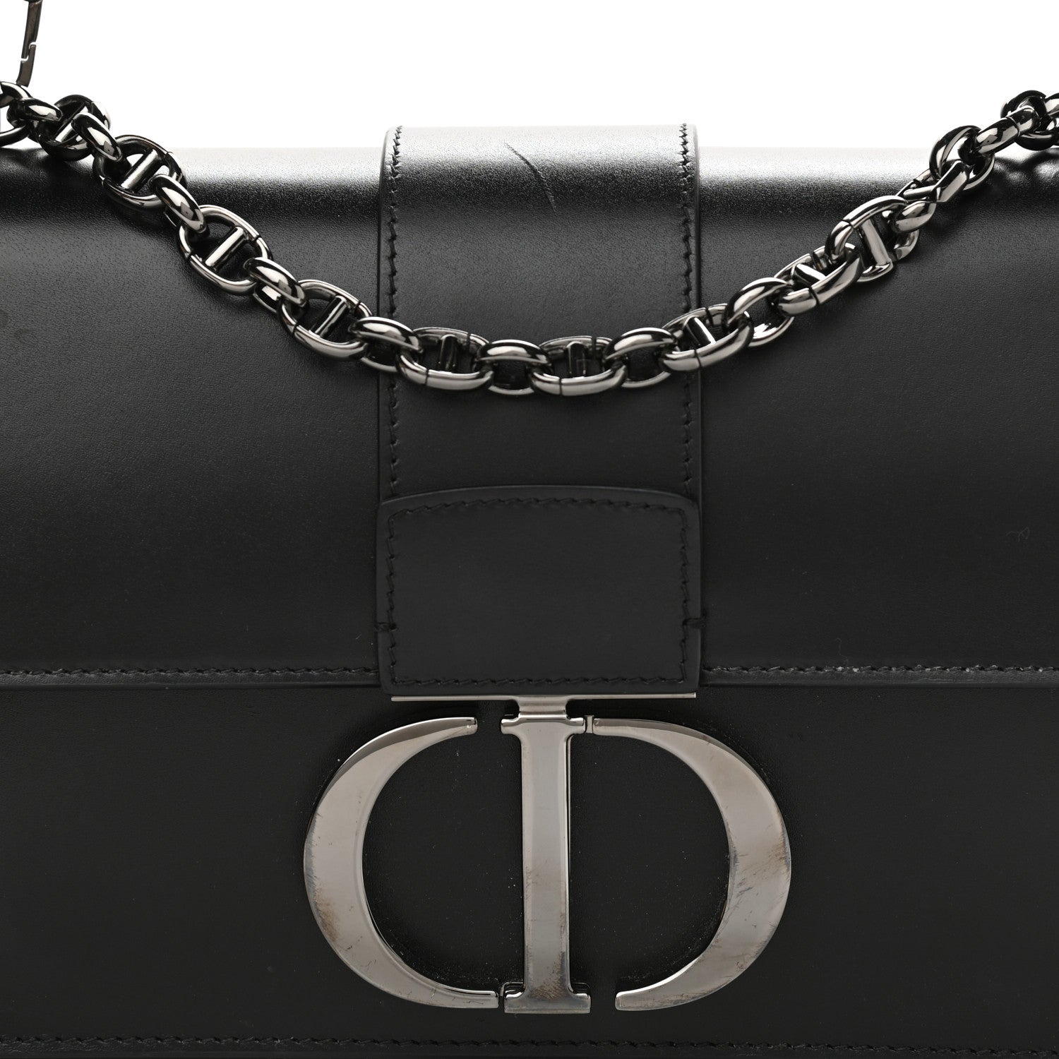 Christian Dior Calfskin 30 Montaigne Chain Flap Bag Black 11 of 11