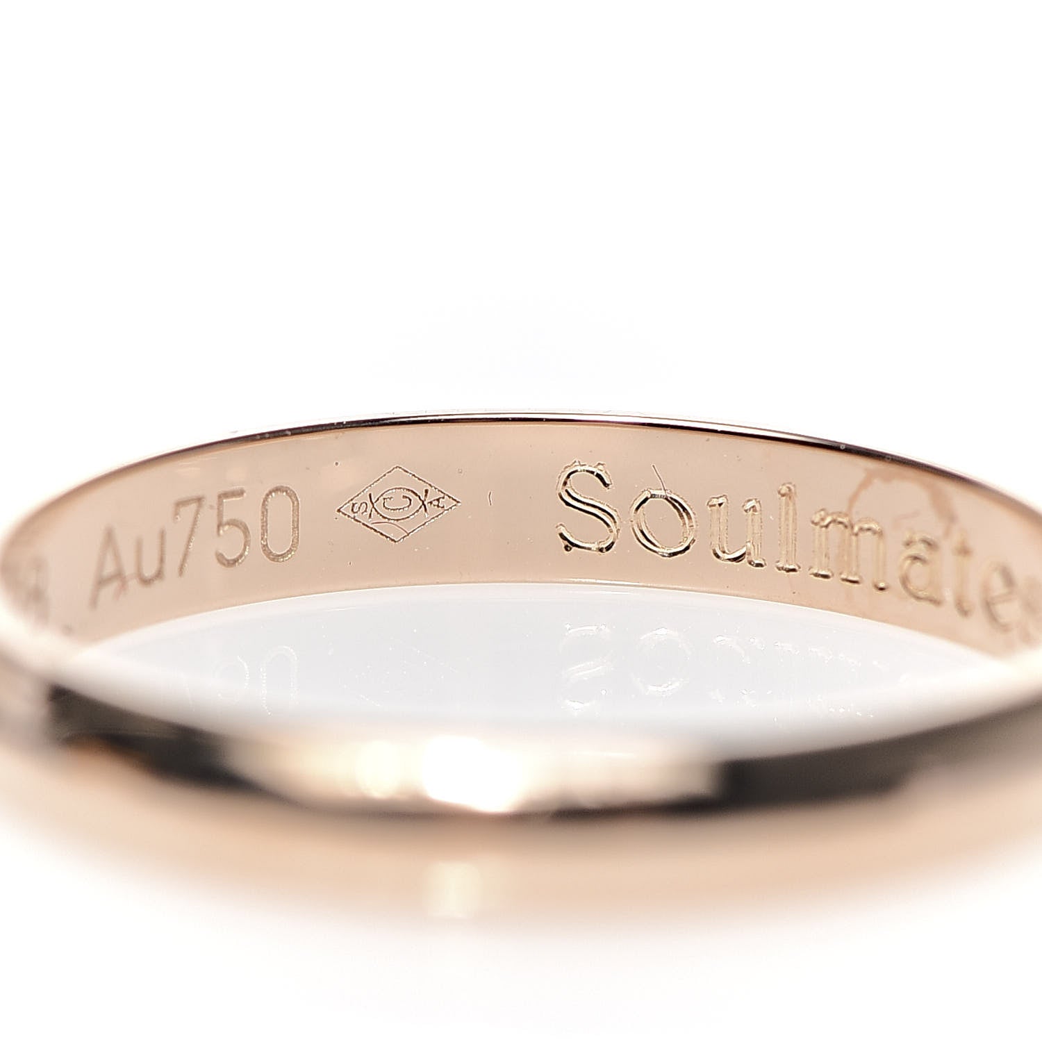 Cartier 18K Pink Gold Diamond 2.6mm 1895 Wedding Band Ring 49 4.75 5 of 7
