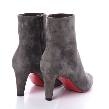 Christian Louboutin Suede Top 70 Ankle Boots 36.5 Grey 4 of 7
