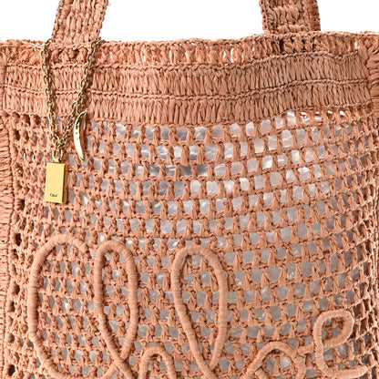 Chloe Raffia Summer Banana Tote Summery Beige 7 of 9