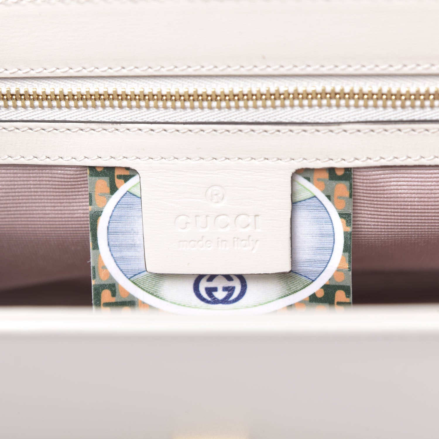 Gucci Vitello Palmellato Lux Crystal Medium Rajah Shoulder Bag Mystic White Multicolor 6 of 11