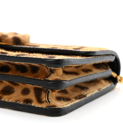 Valentino Garavani Calf Hair Leopard Print VSling Chain Wallet 9 of 11