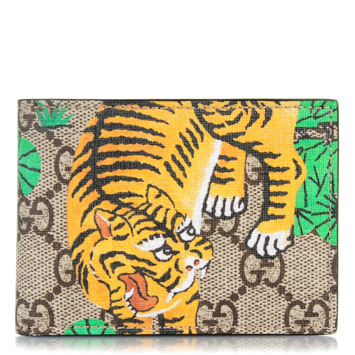 Gucci GG Supreme Monogram Bengal Bi-Fold Wallet Beige Yard 1 of 7