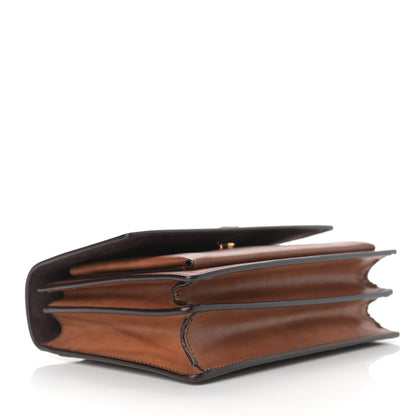Saint Laurent Calfskin Medium Monogram Sunset Shoulder Bag With Braided Strap Natural Brown 4 of 13
