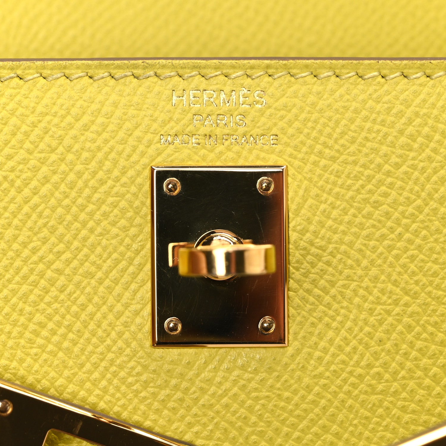 Hermes Epsom Kelly Sellier 25 Lime 6 of 10