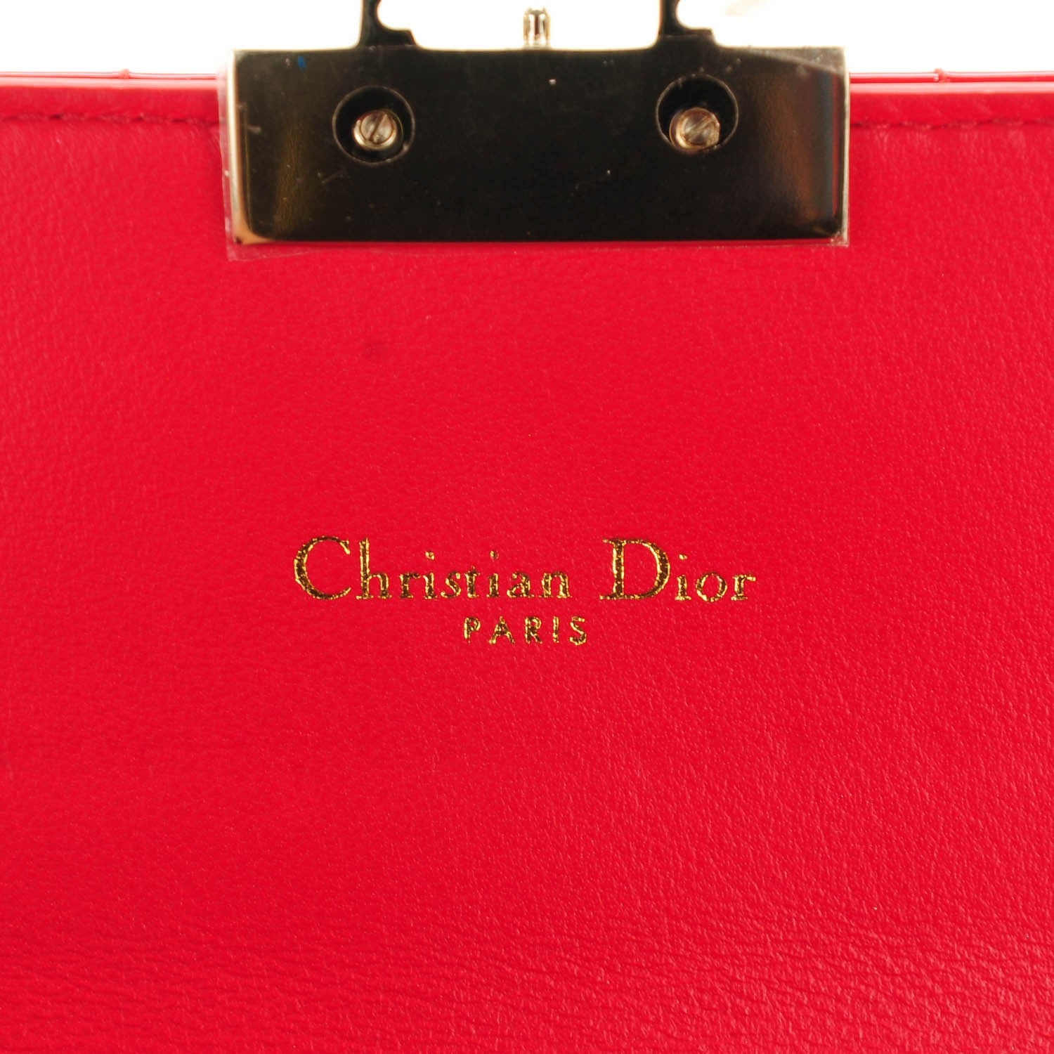 Christian Dior Patent Cannage Miss Dior Chain Wallet Red 6 of 7