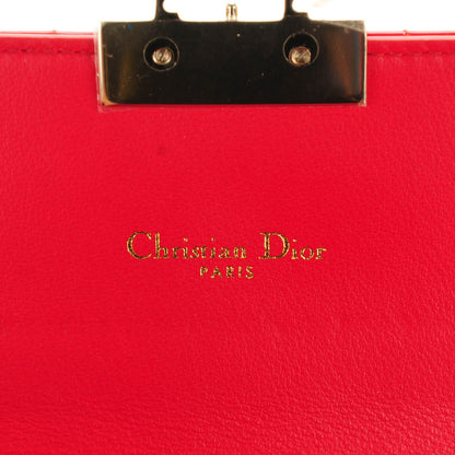Christian Dior Patent Cannage Miss Dior Chain Wallet Red 6 of 7