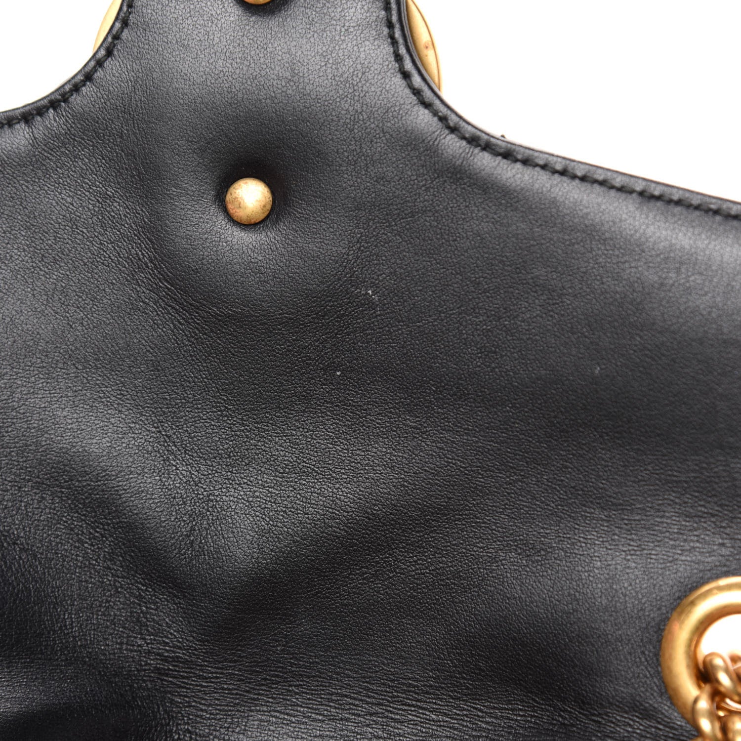 Gucci Calfskin Matelasse Small GG Marmont Shoulder Bag Black 11 of 14