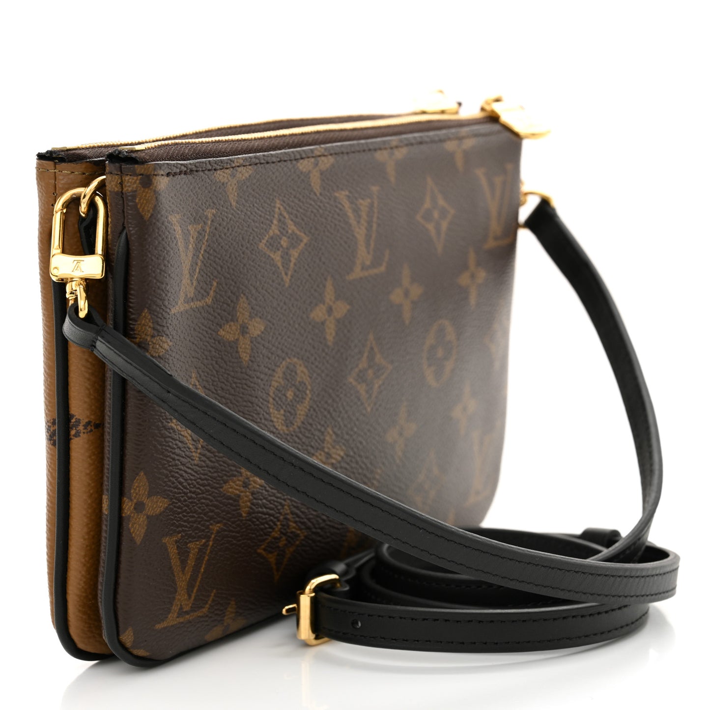 Reverse Monogram Giant Double Zip Pochette
