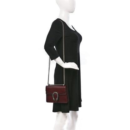 Gucci Dollar Calfskin Crystal Mini Dionysus Shoulder Bag Vintage Bordeaux 2 of 9