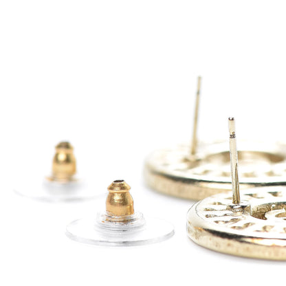 Chanel Pearl Crystal CC Round Earrings Gold 3 of 4