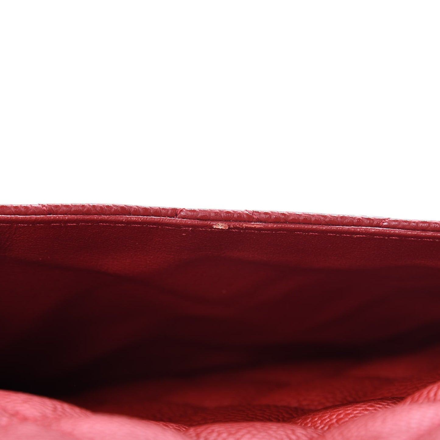 Caviar Quilted Jumbo Single Flap Red