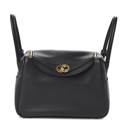 Hermes Taurillon Clemence Lindy 26 Black 1 of 11