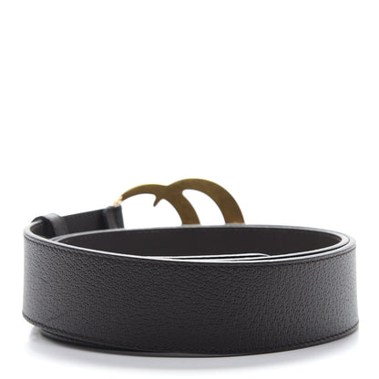 Gucci Textured Dollar Calfskin Double G 40mm Belt 95 38 Dark Cocoa 2 of 5