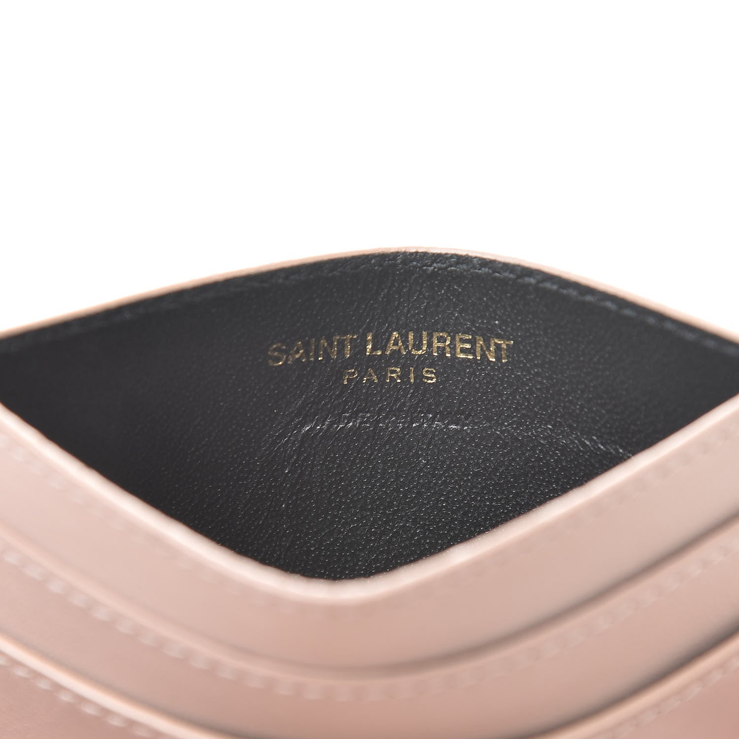 Saint Laurent Calfskin Monogram Credit Card Case Nude 6 of 11