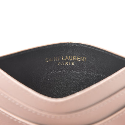 Saint Laurent Calfskin Monogram Credit Card Case Nude 6 of 11
