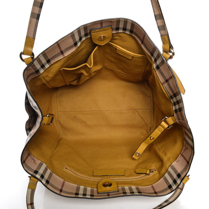 Burberry Haymarket Check Small Canterbury Tote Gold Freesia 12 of 14