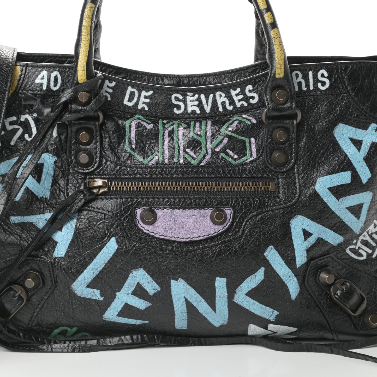 Agneau Graffiti All Over Classic Hardware S City Black Multicolor