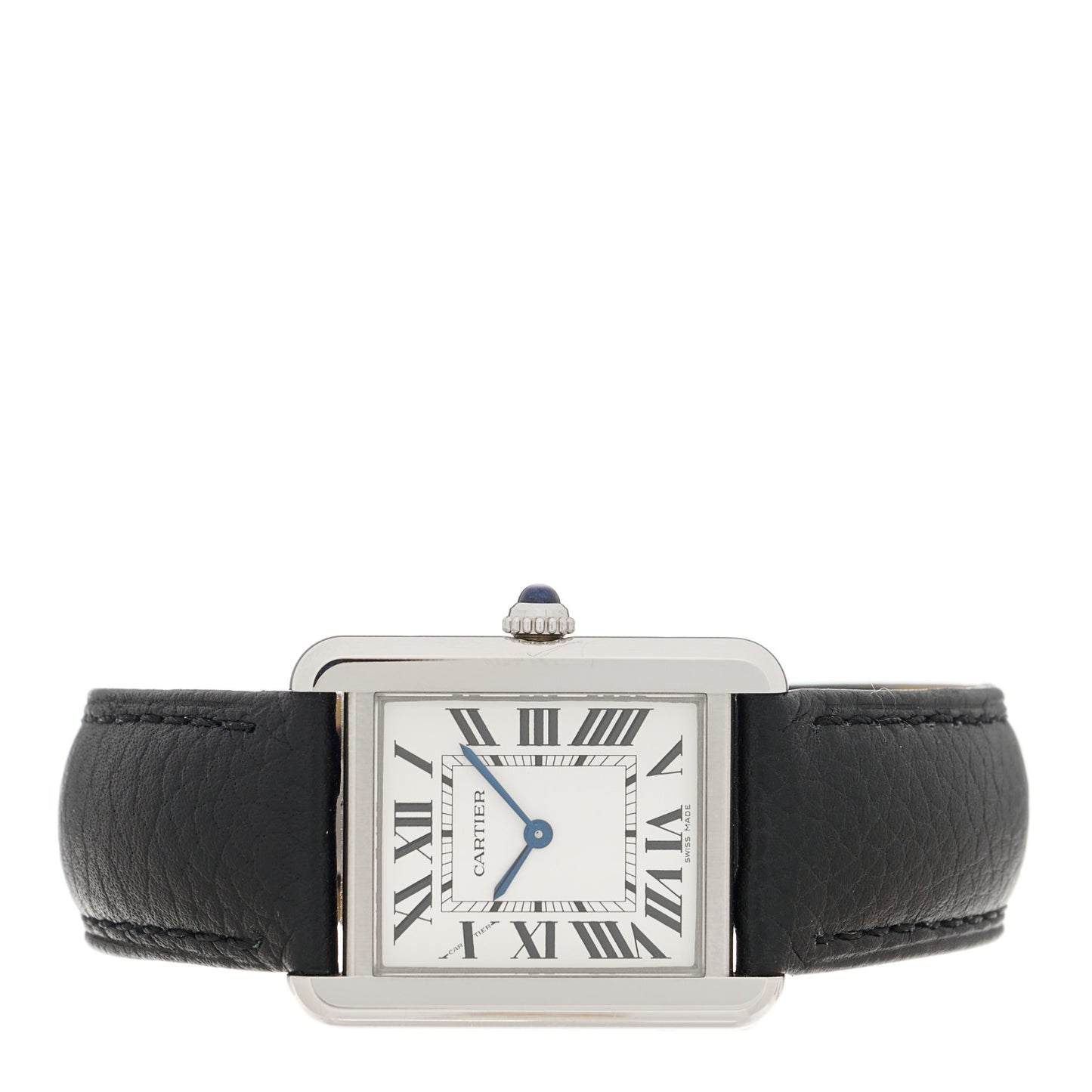 Stainless Steel Calfskin 24mm Tank Solo Quartz Watch