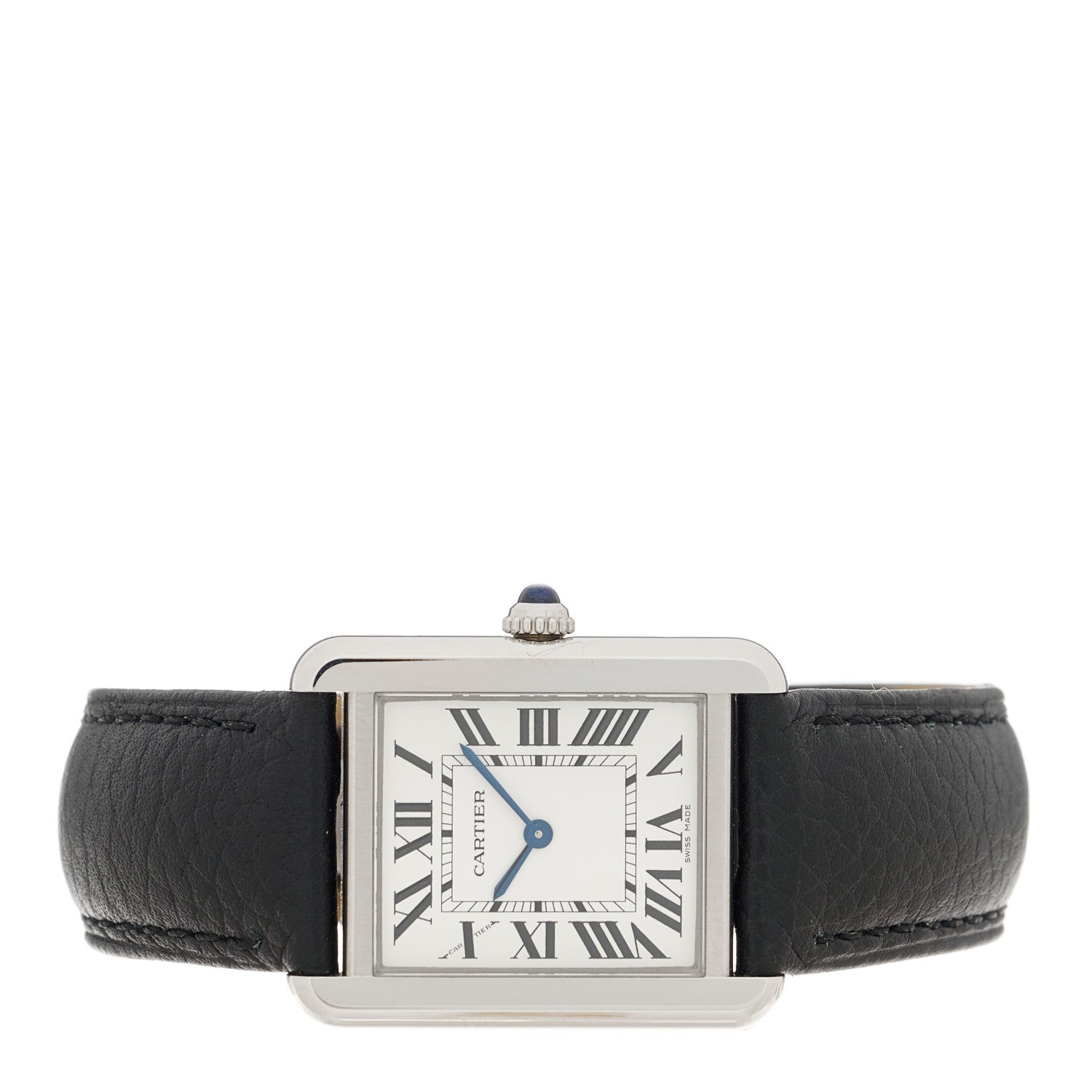 Cartier Stainless Steel Calfskin 24mm Tank Solo Quartz Watch 2 of 5