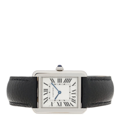 Cartier Stainless Steel Calfskin 24mm Tank Solo Quartz Watch 2 of 5