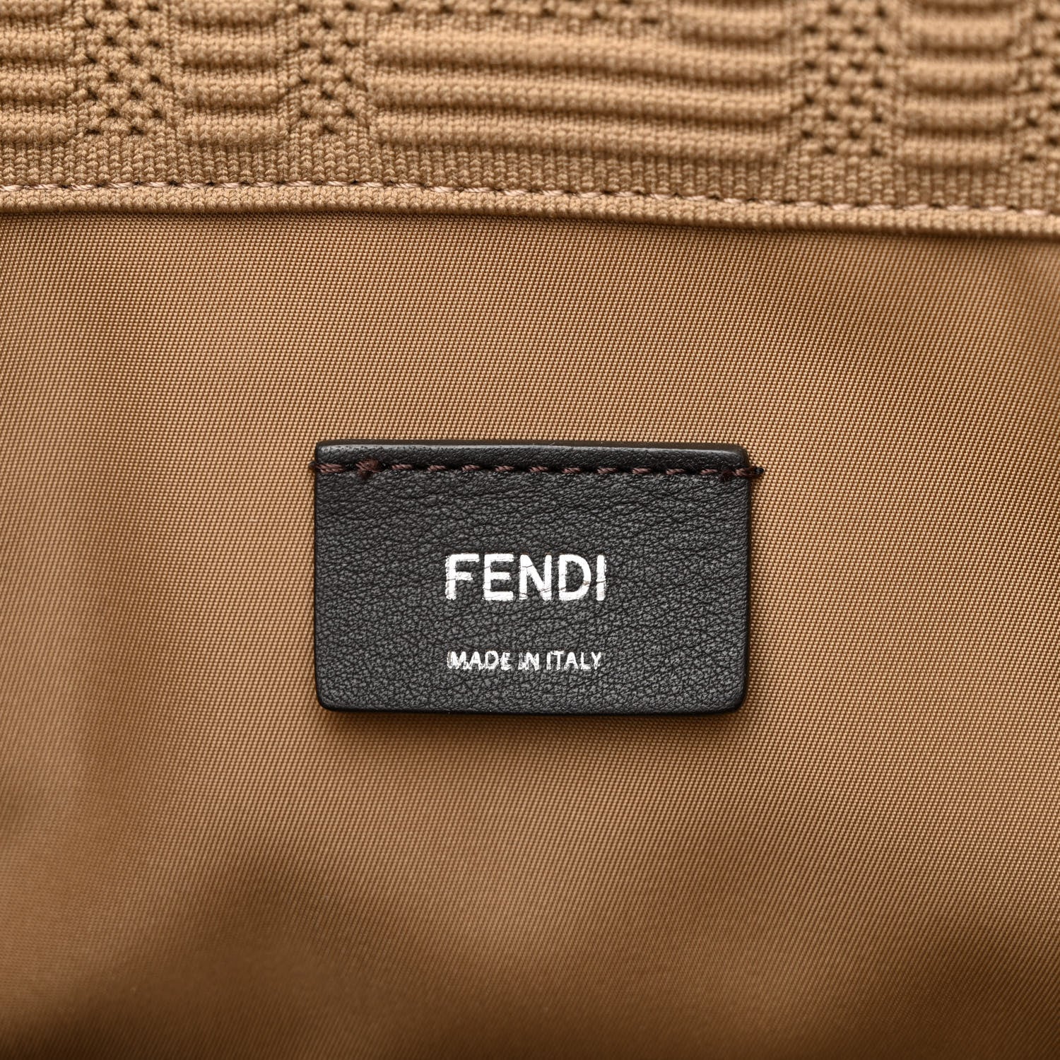 Fendi Technical Fabric Plexiglass FF Medium Fendi Sunshine Shopper Tote Sand 6 of 10