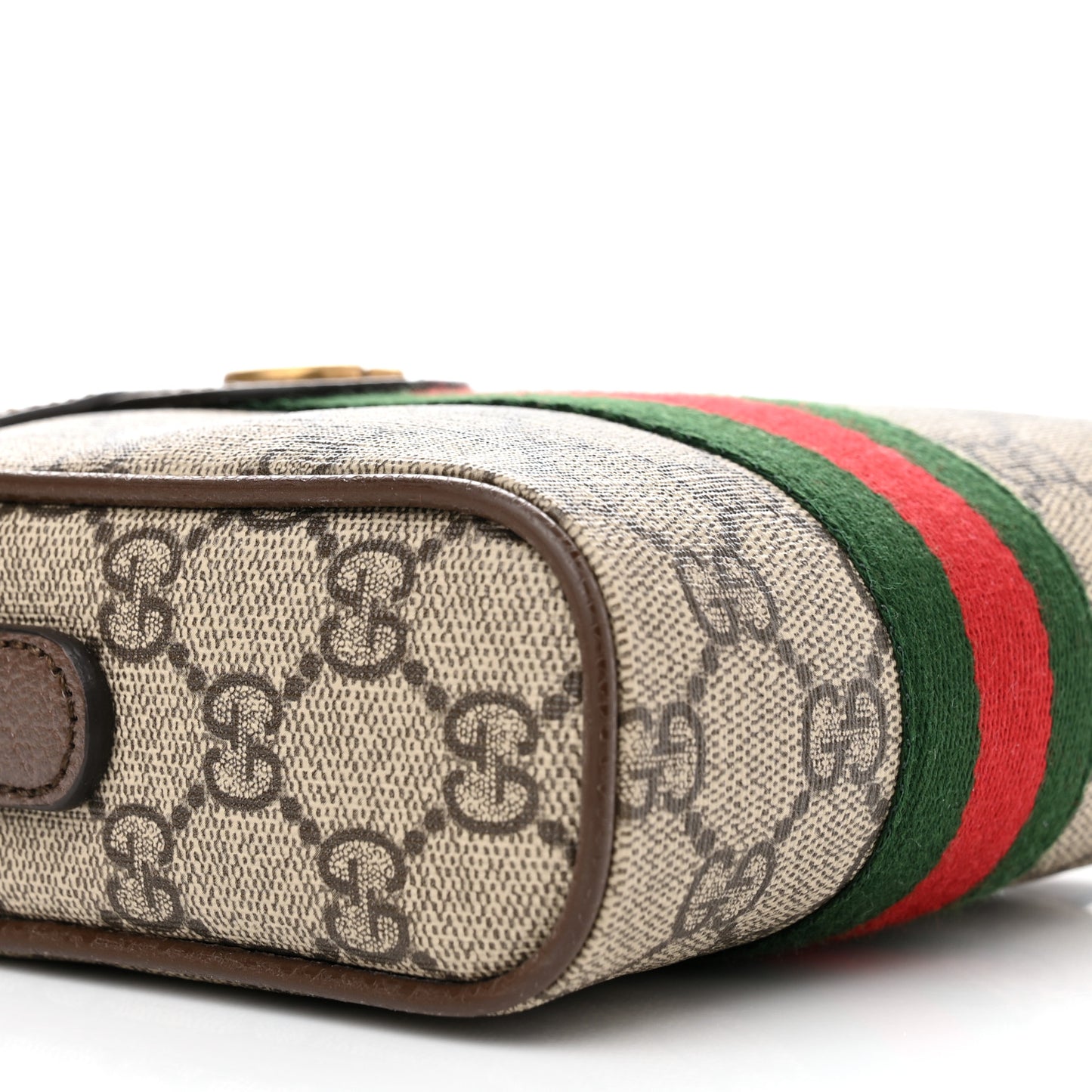 GG Supreme Monogram Web Mini Ophidia Messenger Brown