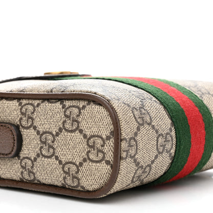 Gucci GG Supreme Monogram Web Mini Ophidia Messenger Brown 9 of 10