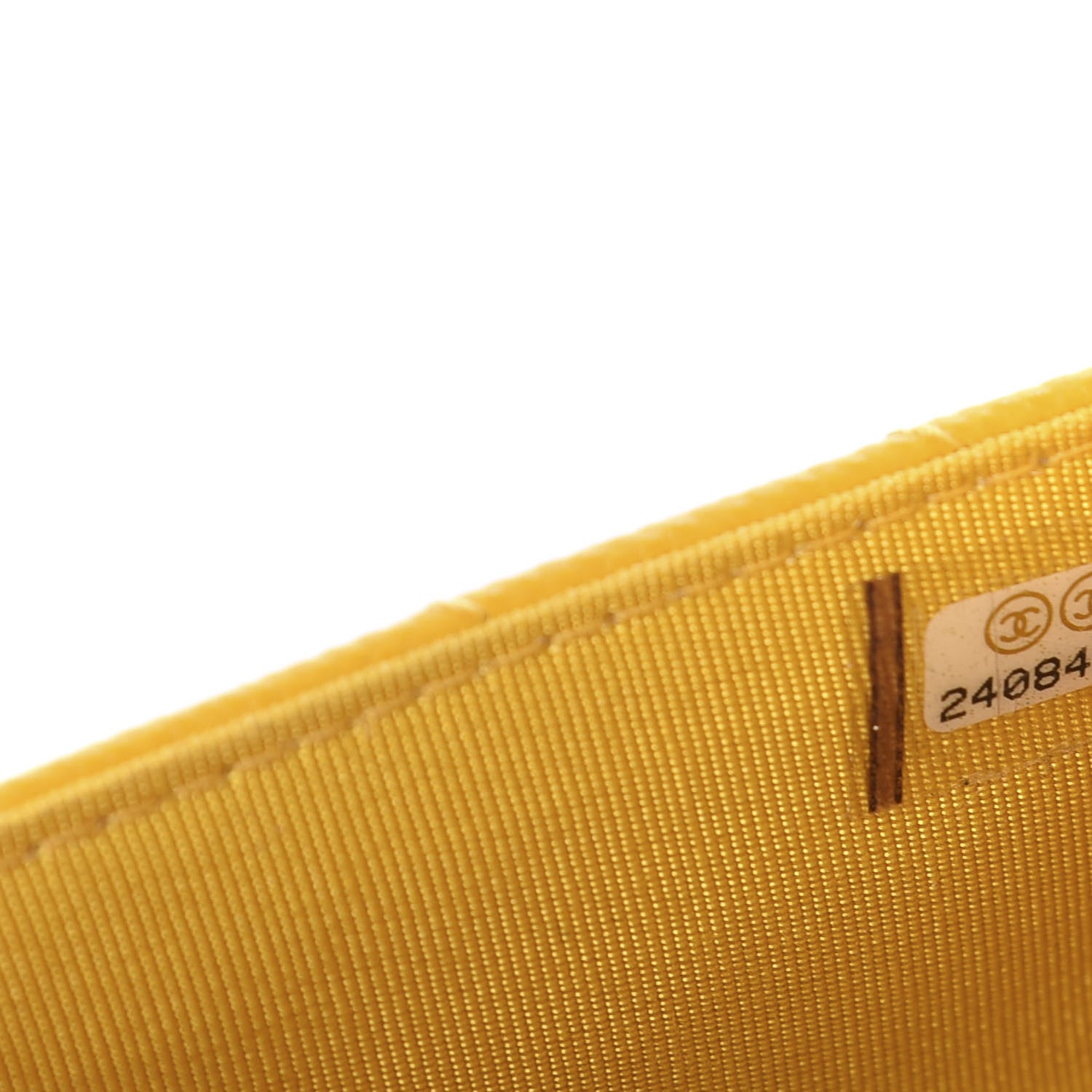Chanel Caviar Chevron Quilted Wallet On Chain WOC Yellow 8 of 11
