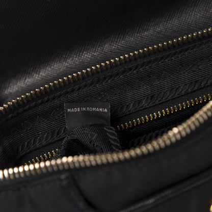 Prada Tessuto Nylon Saffiano Crossbody Bag Black 9 of 11