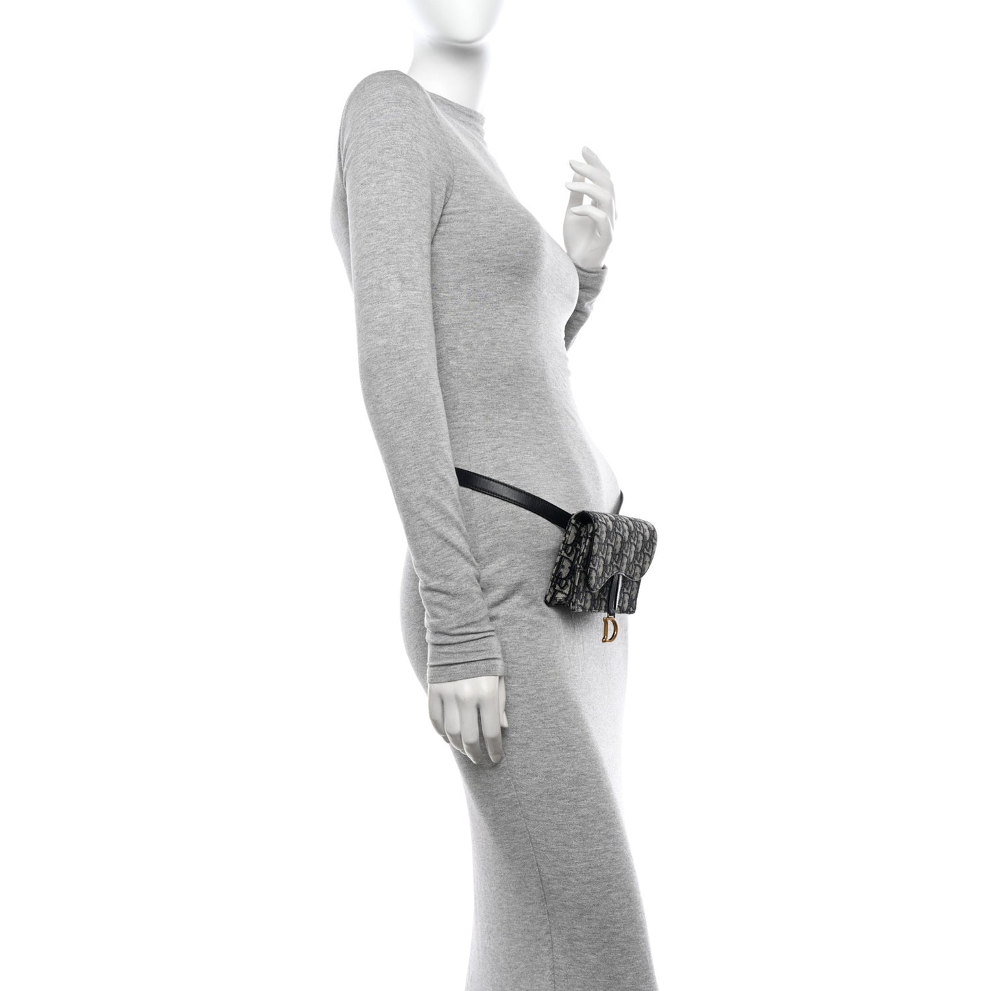 Oblique Saddle Belt Bag Blue