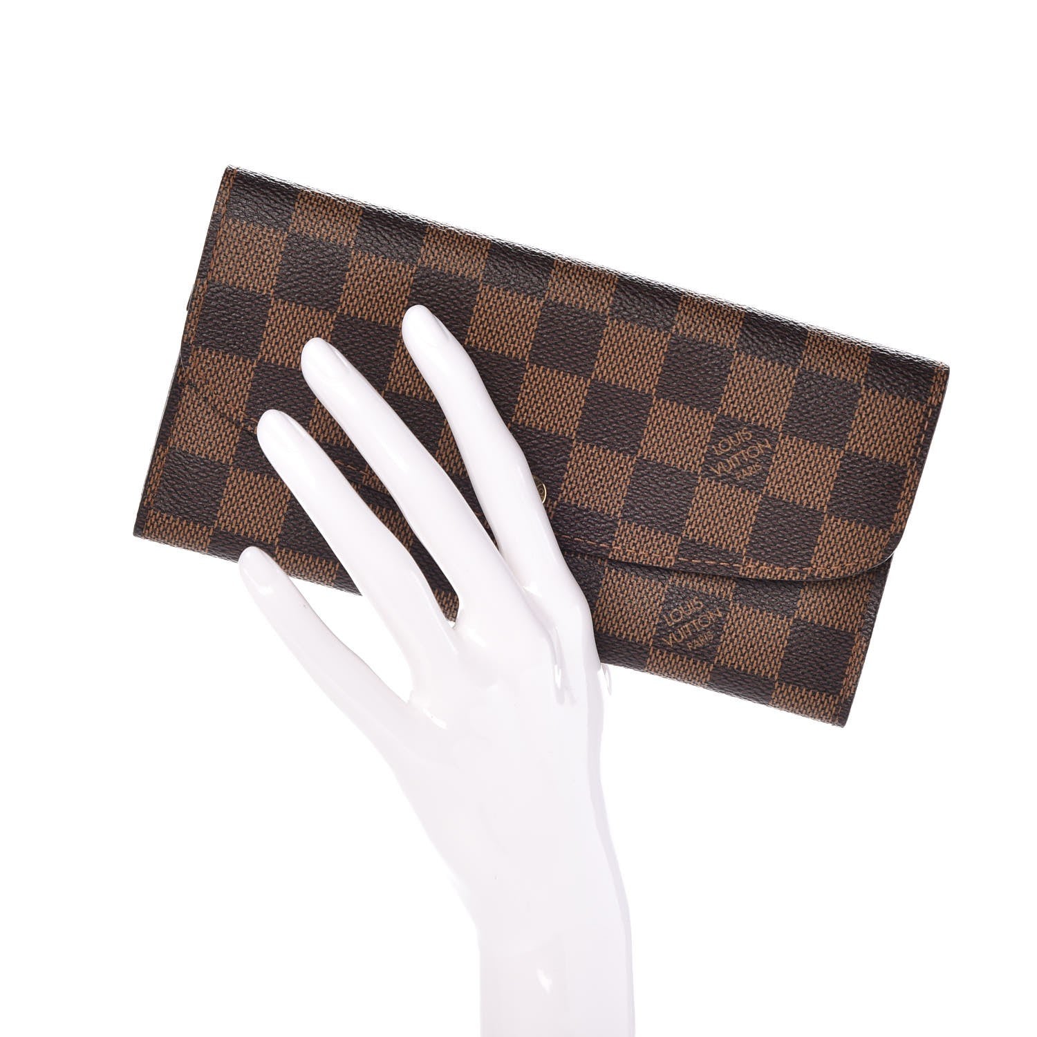 Louis Vuitton Damier Ebene Emilie Wallet 2 of 8