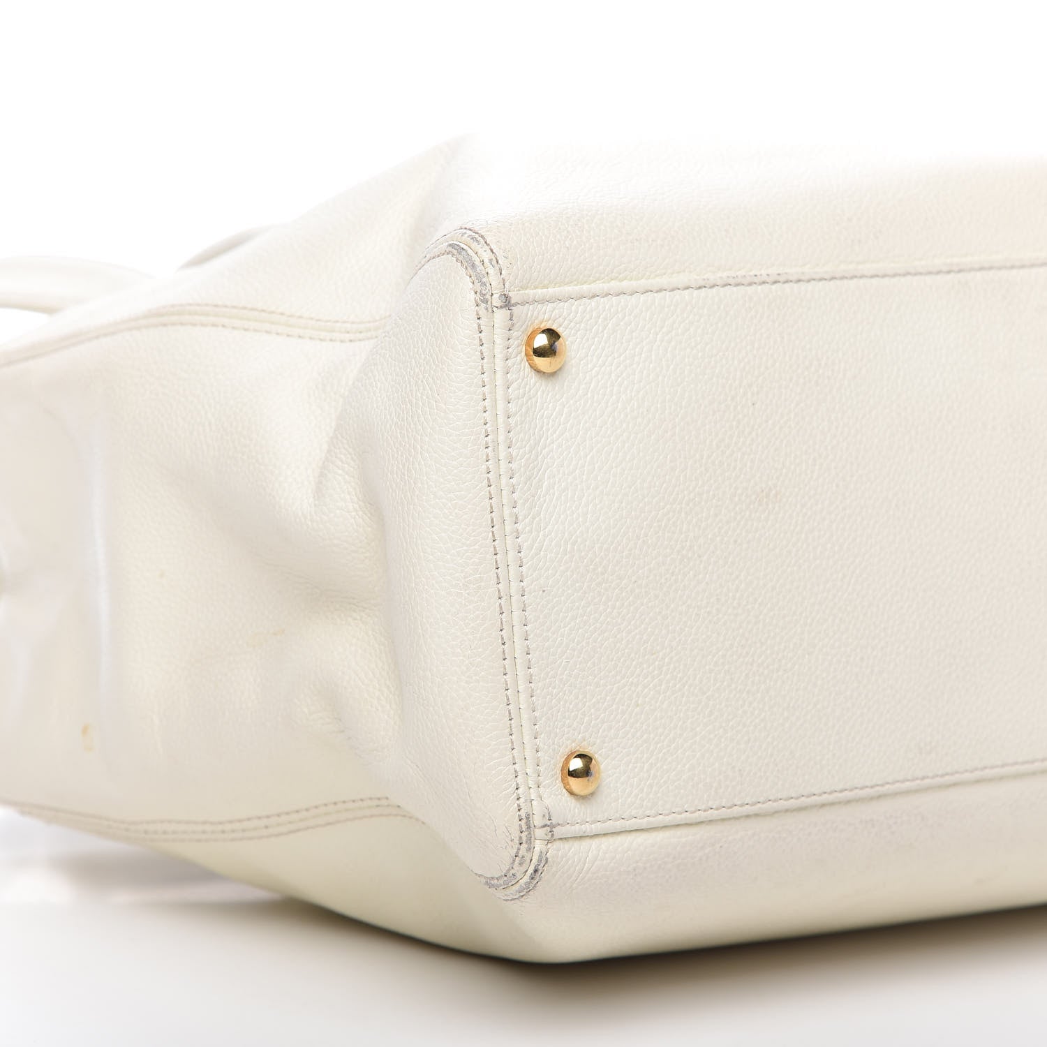 Chanel Caviar Cerf Executive Shopper Tote White 7 of 20