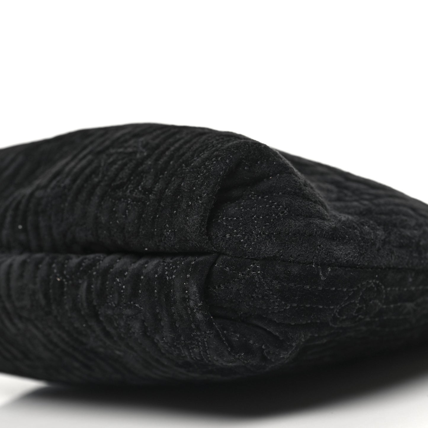 Suede Monogram Motard Afterdark Clutch Black