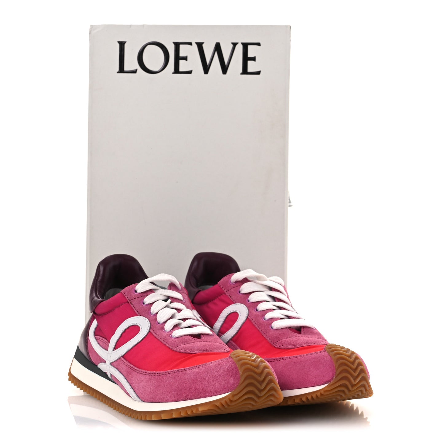 Nylon Suede Flow Runners 2.0 Sneakers 37 Gradient Pink White