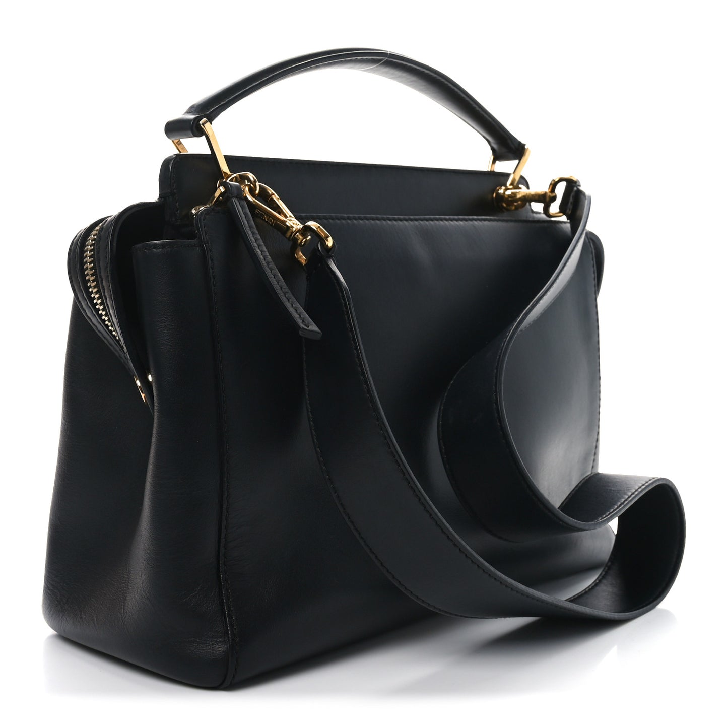 Vitello Baltico Studded Dotcom Satchel Black