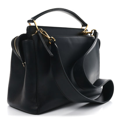 Fendi Vitello Baltico Studded Dotcom Satchel Black 4 of 10