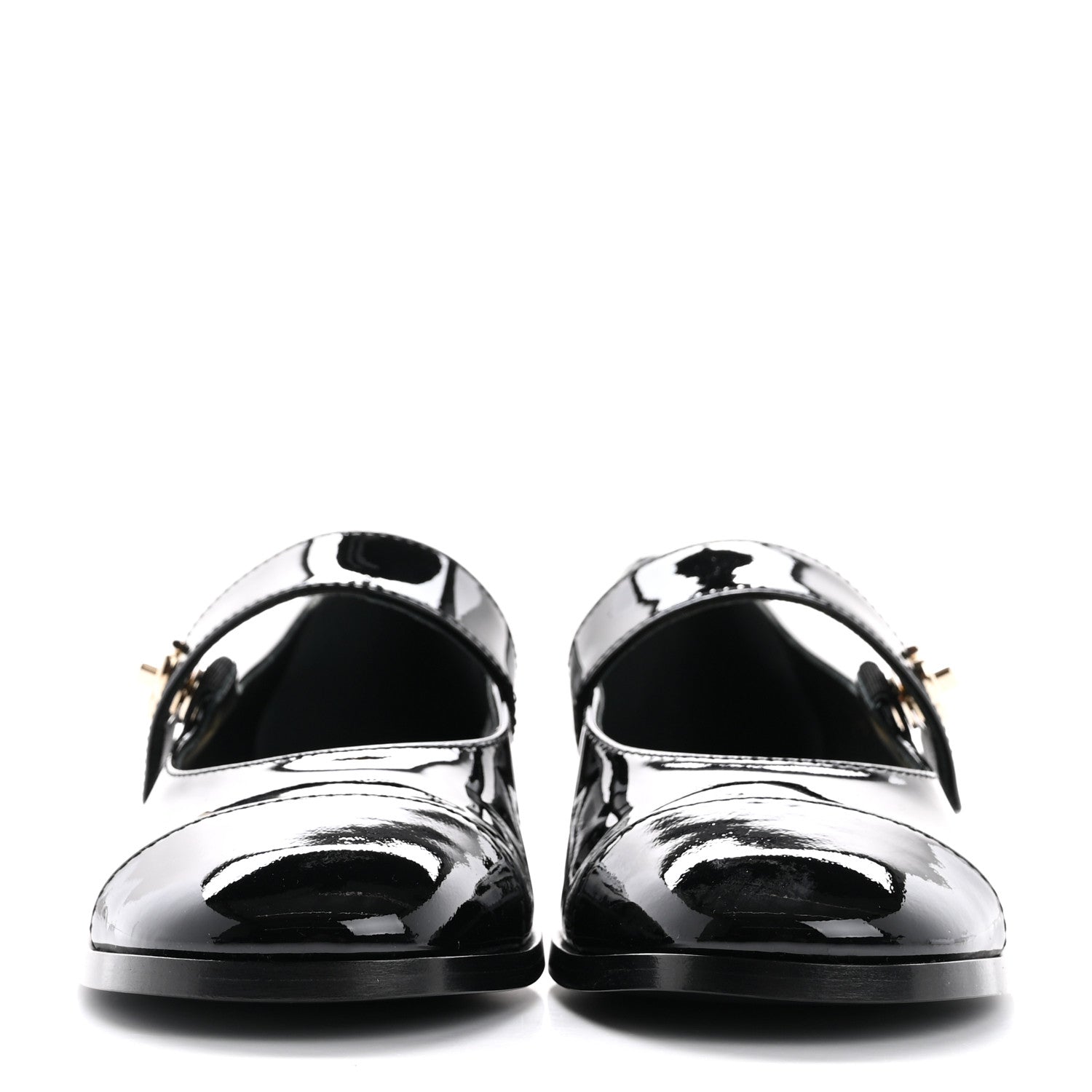 Chanel Patent Calfskin Mary Janes Flats 37 Black 3 of 10