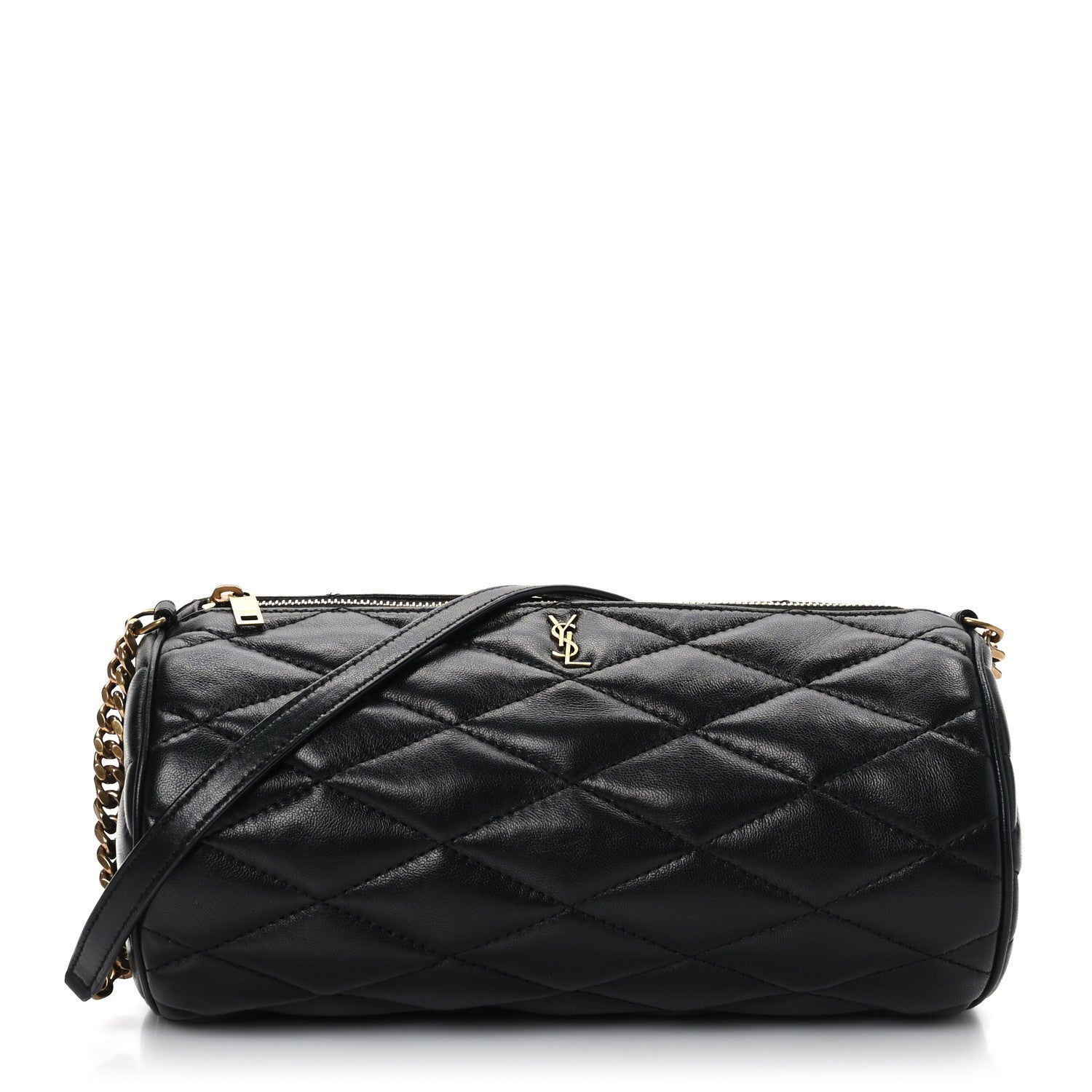 Saint Laurent Lambskin Monogram Small Sade Tube Bag Black 1 of 9