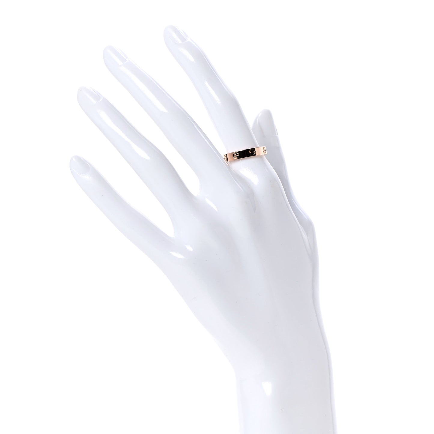 18K Pink Gold 3.5mm LOVE Wedding Band Ring 53 6.5