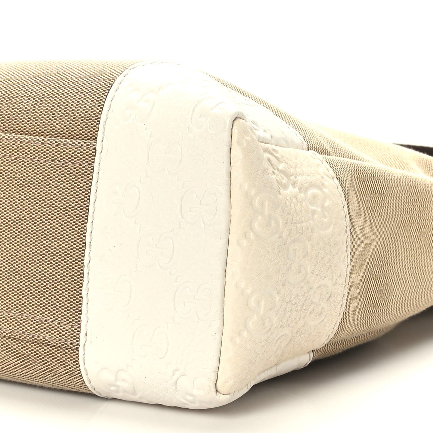 Canvas Guccissima Messenger Bag Off White