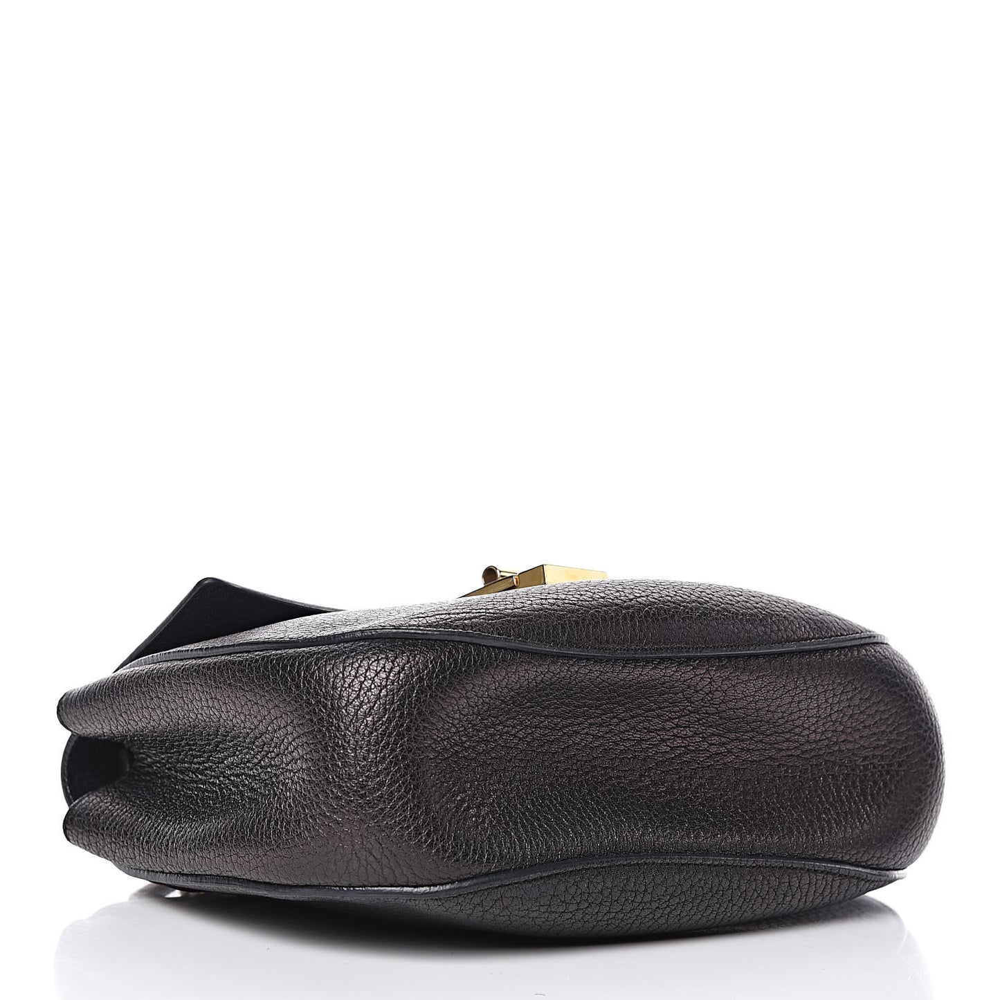 Grained Lambskin Drew Shoulder Bag Black