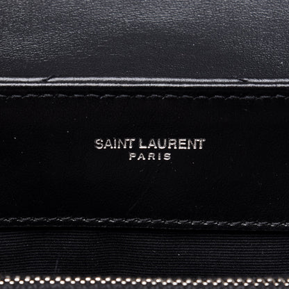 Saint Laurent Calfskin Y Quilted Monogram Small Loulou Chain Satchel Black 6 of 10