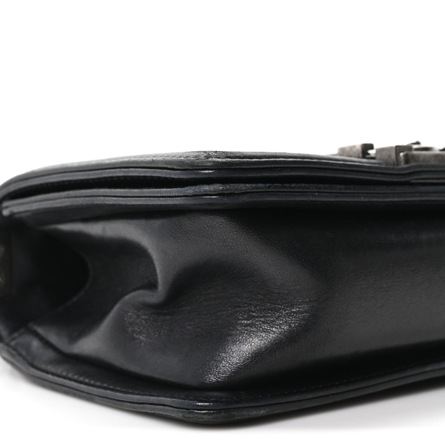 Chanel Lambskin Quilted Small Chain Mail Boy Flap Black 9 of 10