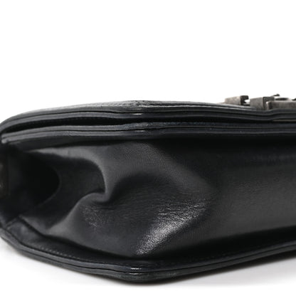 Chanel Lambskin Quilted Small Chain Mail Boy Flap Black 9 of 10