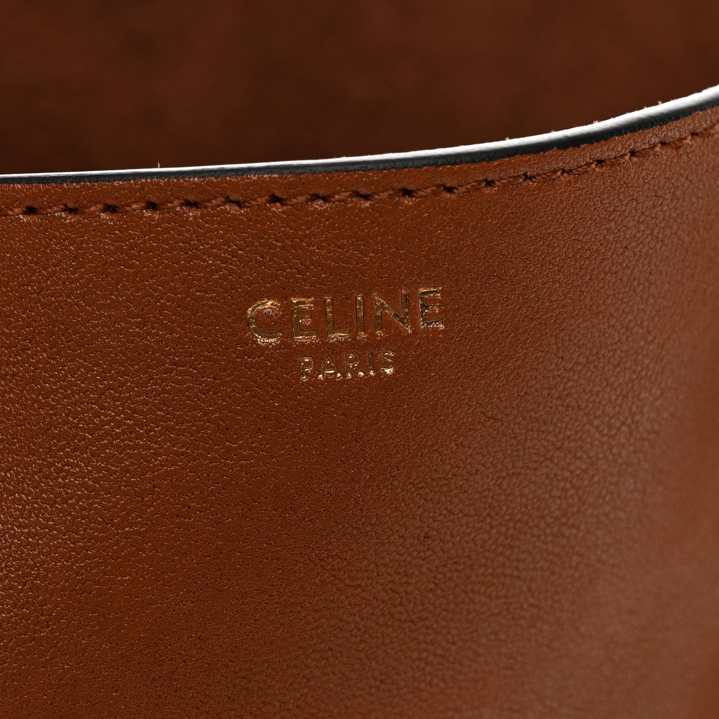 Shiny Lambskin Soft Triomphe Besace Bag Soft Tan